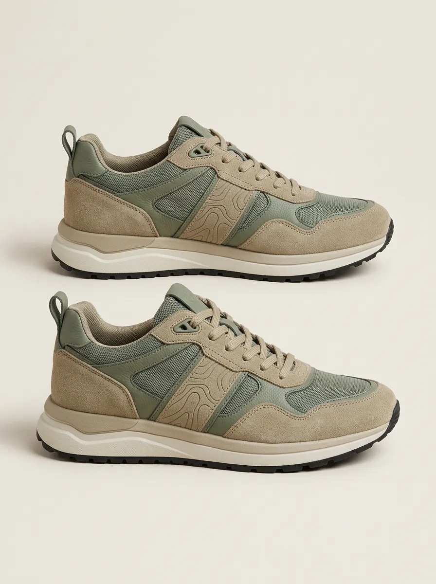 Unisex Everyday Outdoor Hiking Topographic Map Print Sneakers