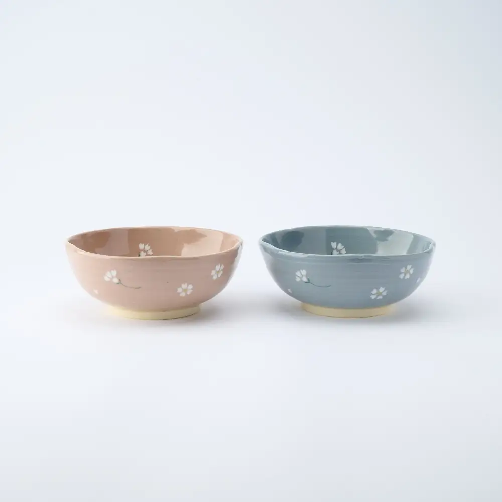 Cherry-Blossom Floral Serving Bowl