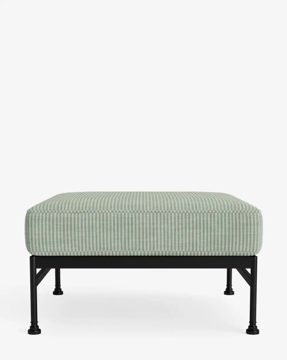 Curved Aluminum Ottoman