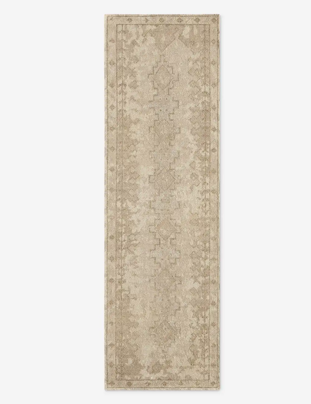 Soft Traditional Motif Hand Knotted Wool Area Rug
