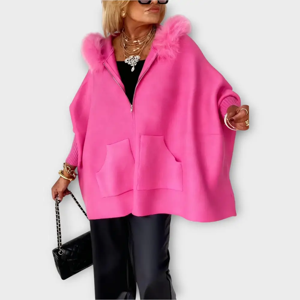 Faux Fur Hooded Coat