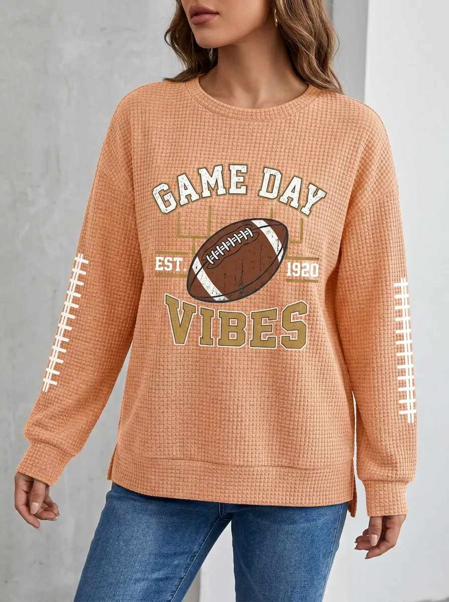 Football Graphic Casual Hoodie