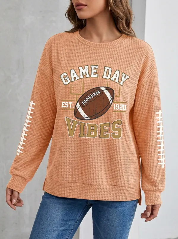 Football Graphic Casual Hoodie