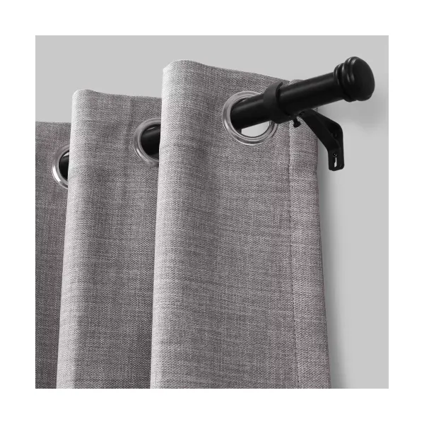 End Cap Finial Metal Drapery Rod Set