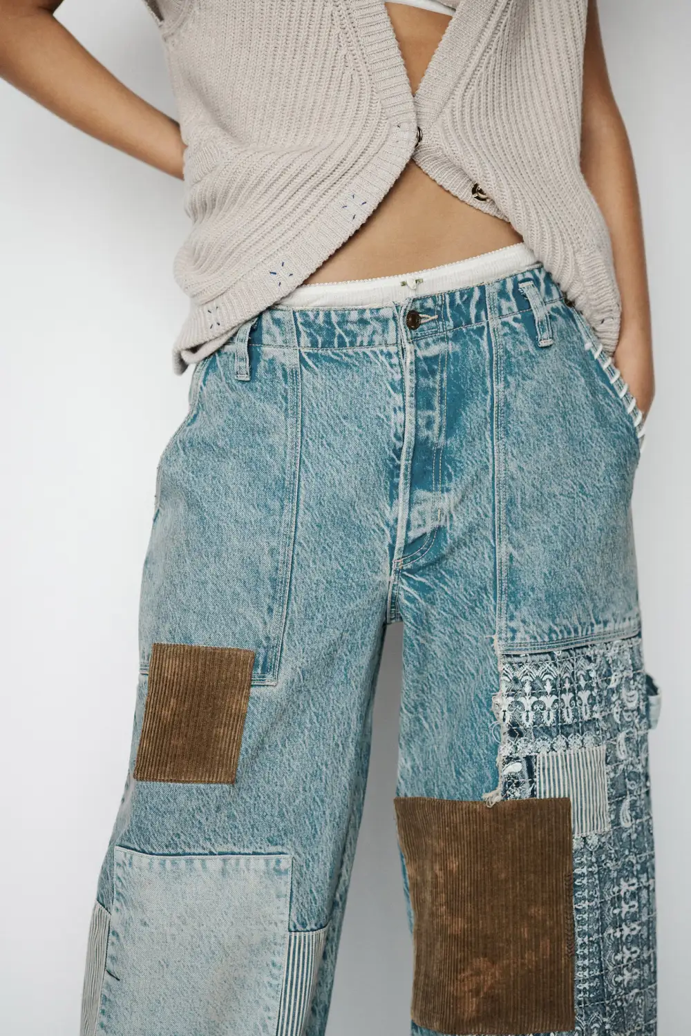 Popular Demand Patched Jeans