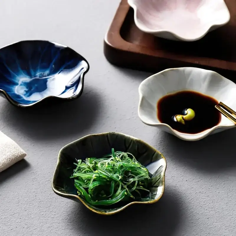 Glazed Floral Ceramic Accent Dishes
