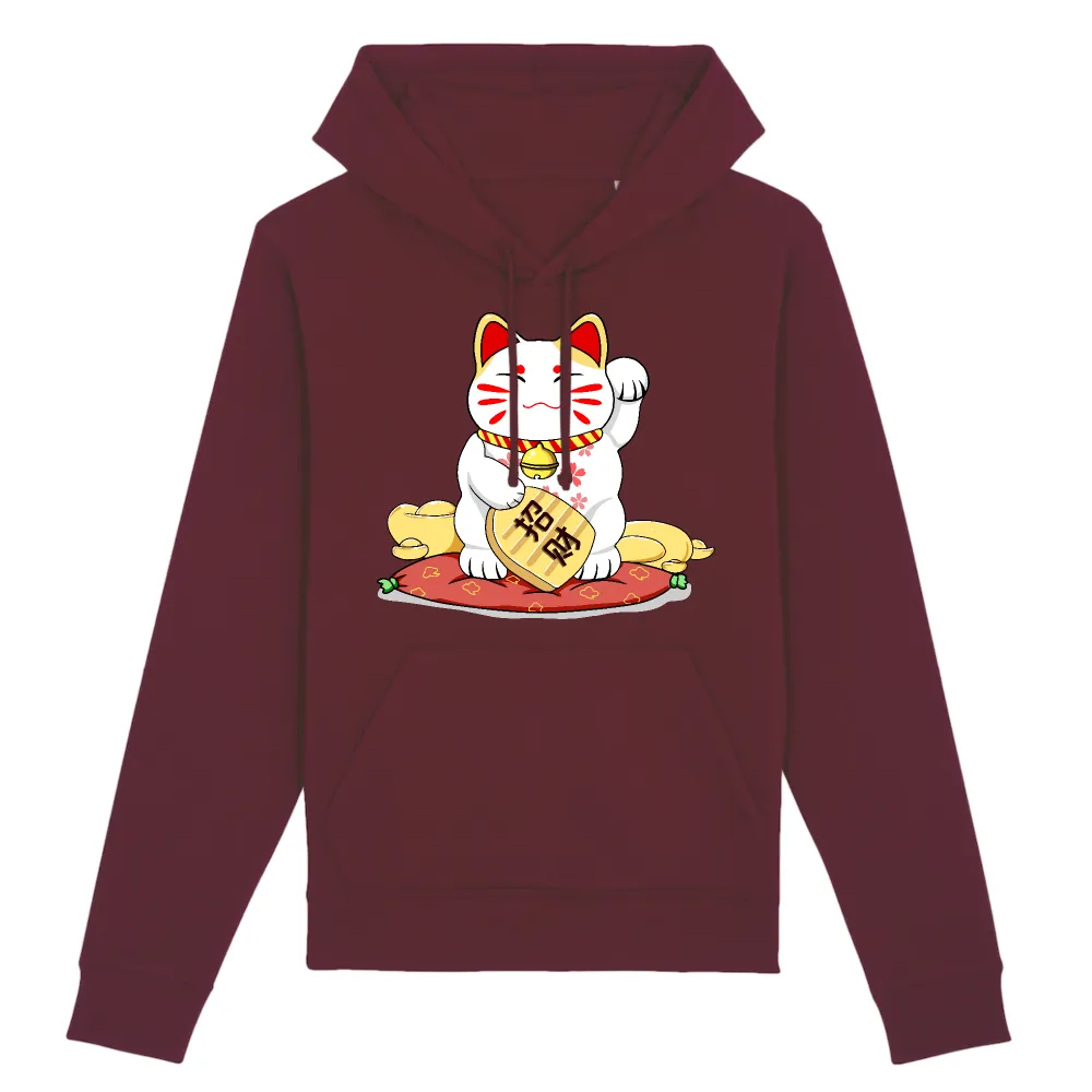 Lucky Cat Graphic Pullover Hoodie