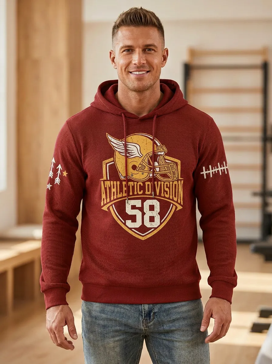 Men's Football Fan Athletic Division 58 Helmet Printed Hoodie