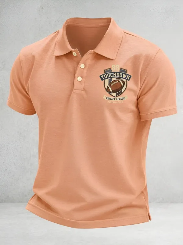 Football Inspired Casual Polo Shirt