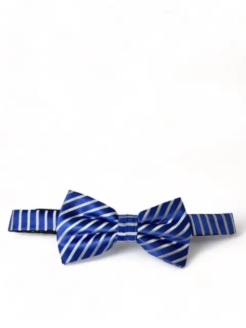 Refined Striped Silk Bow Tie