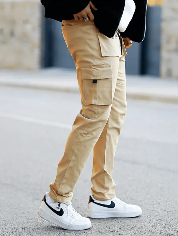 Khaki Cargo Cargo Pants Clean Cut