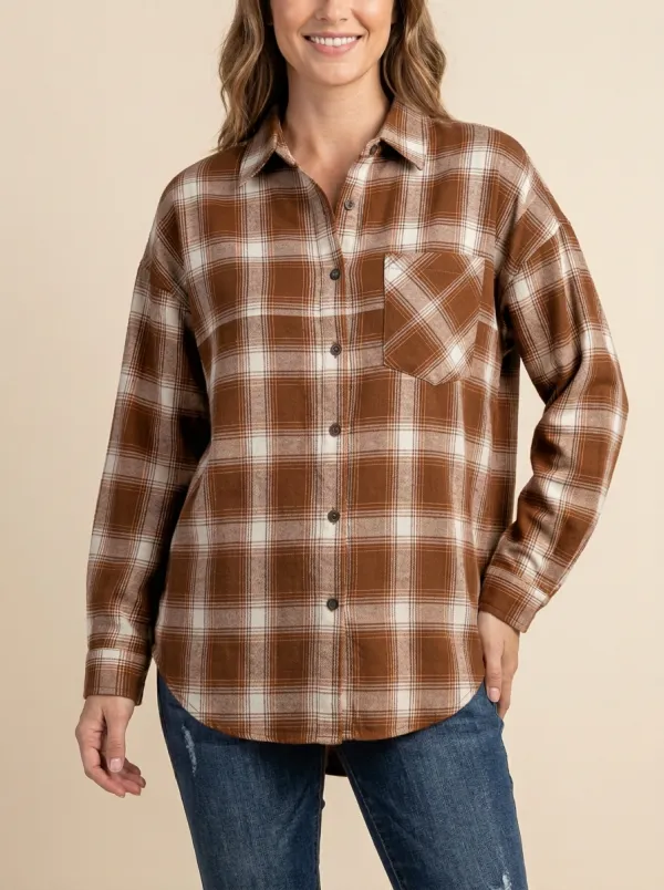 Botanical Plaid Plaid Long-Sleeve Shirt
