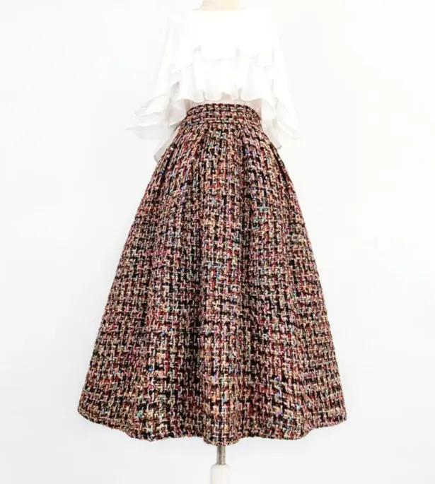 Minimal Clean Everyday Casual Embroidered Skirt