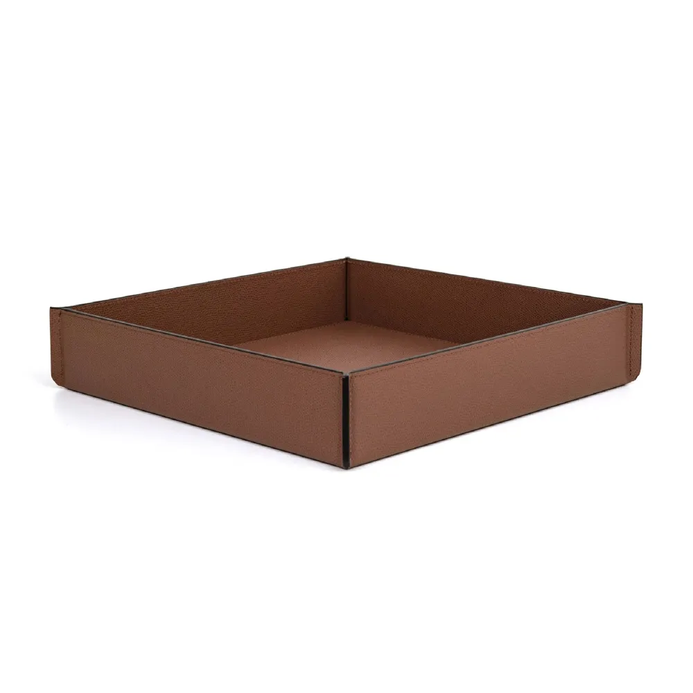 Square Leather Valet Tray