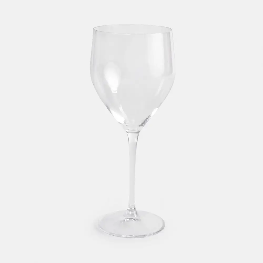 Clear Rounded Red Wine Glass