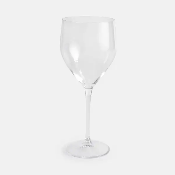 Clear Rounded Red Wine Glass