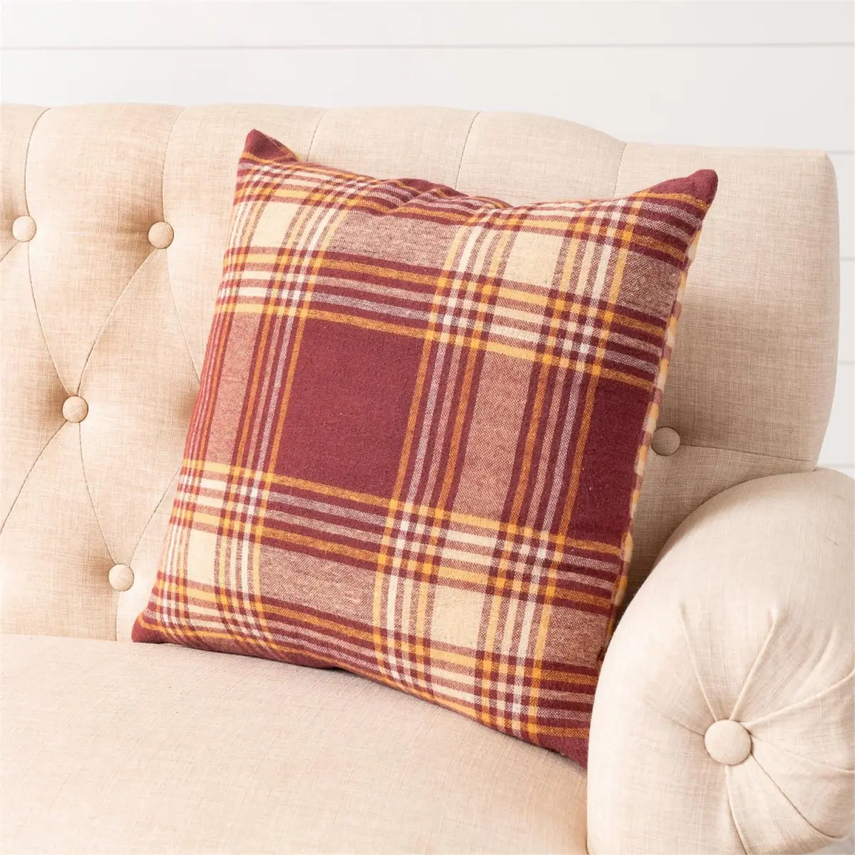 Plaid Decorative Accent Pillow