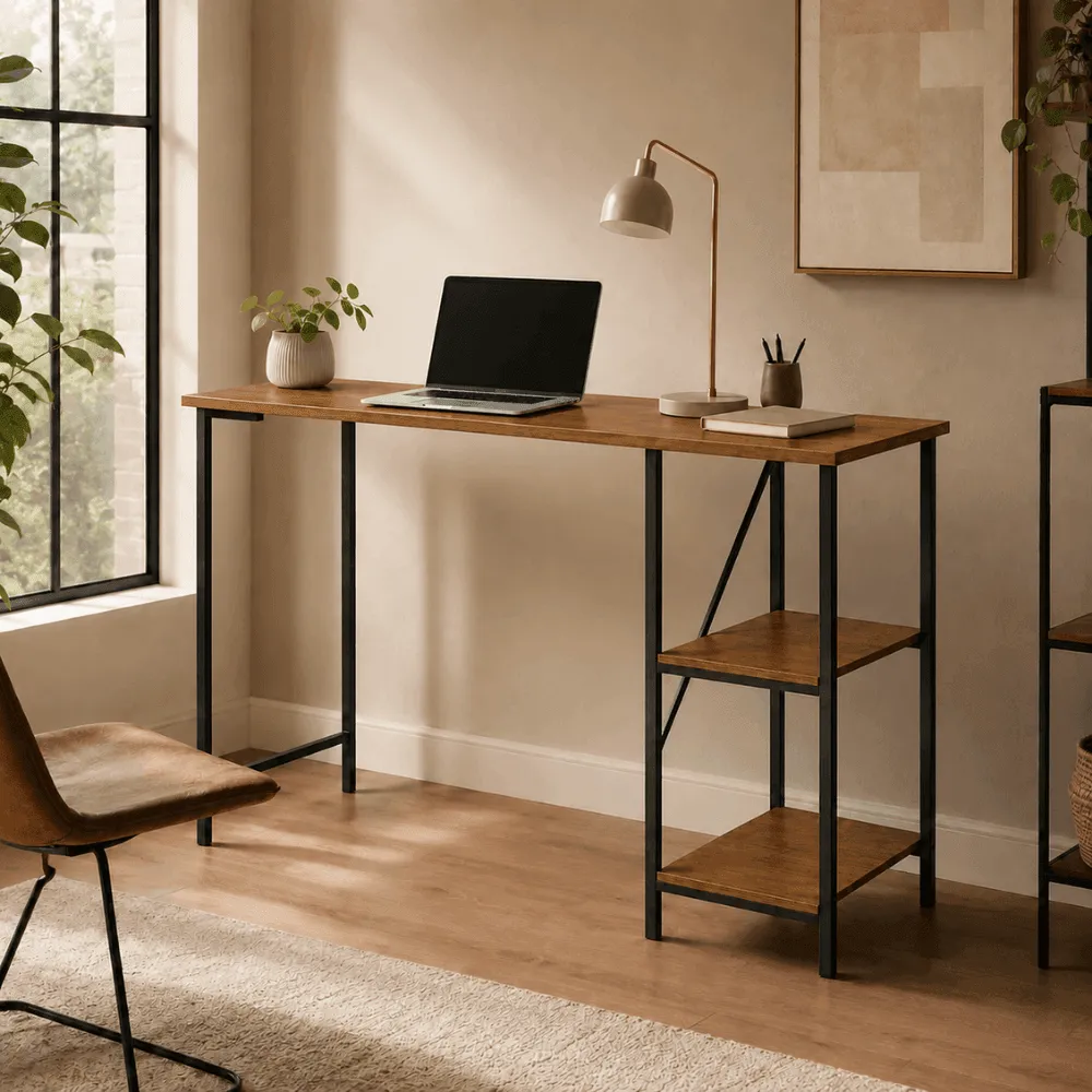 Industrial Steel Frame Study Desk