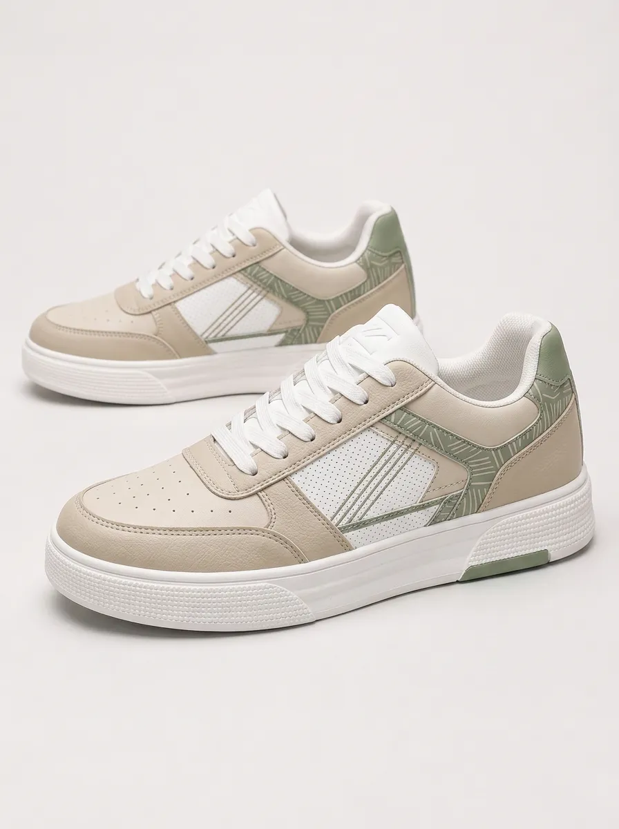 Men's Versatile Geometric Pattern Patterned Casual Minimal Skate Shoes
