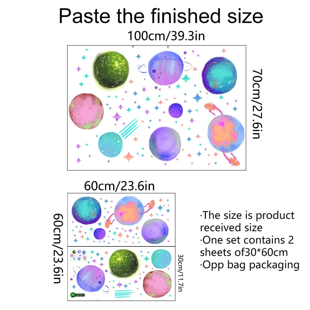 Colorful Planet Wall Decals
