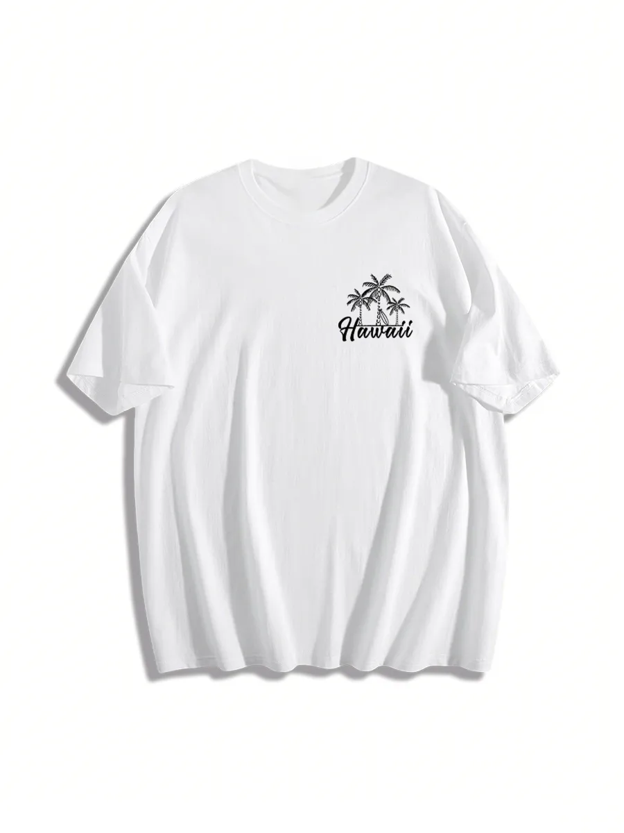 Hawaiian Positive Vibes Graphic T-Shirt