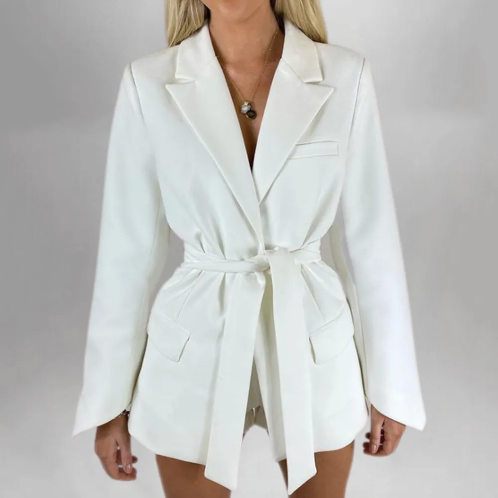 Refined Belted Women's Blazer