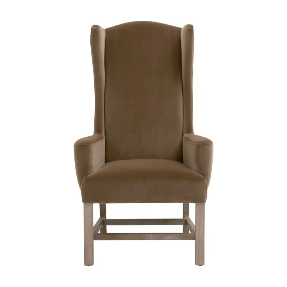 Velvet High-Back Accent Chair