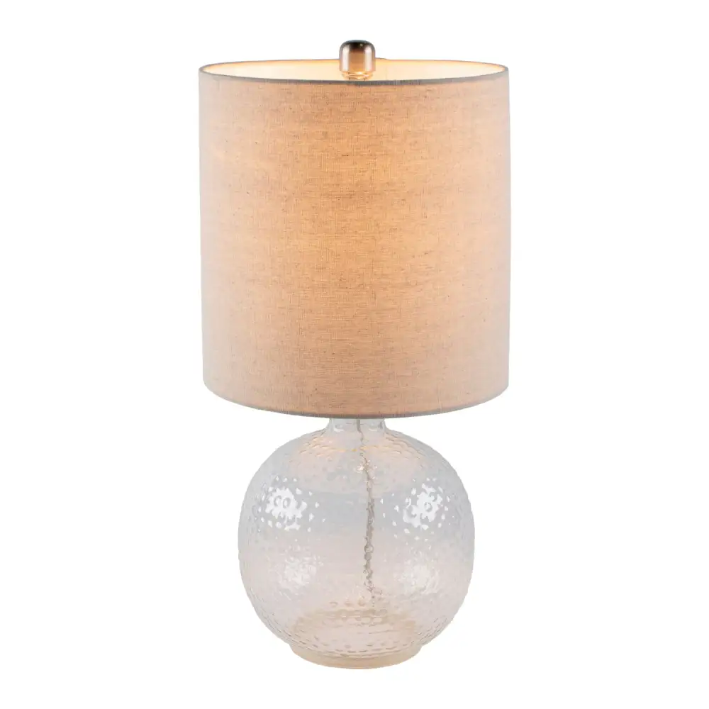 Linen Glass Table Lamp