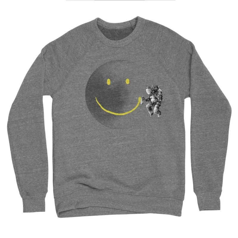 Astronaut Painting Smiley Moon Sweatshirt