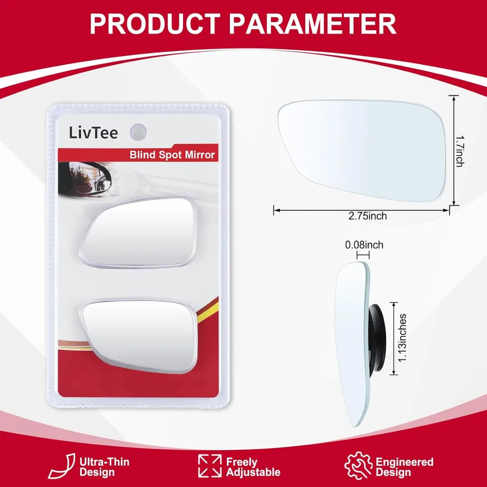 Frameless Blind Spot Mirror Set