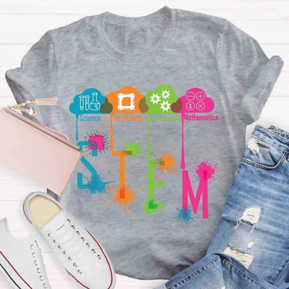 Color Splash Ink Teacher T-Shirt