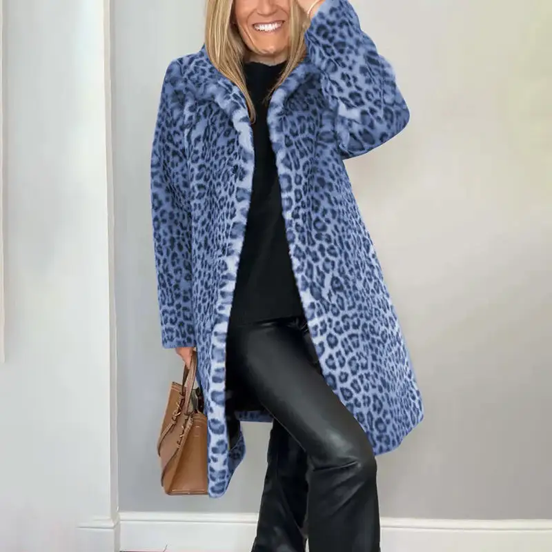 Leopard Plush Layering Jacket