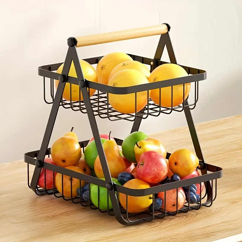 2-Tier Metal Fruit Basket