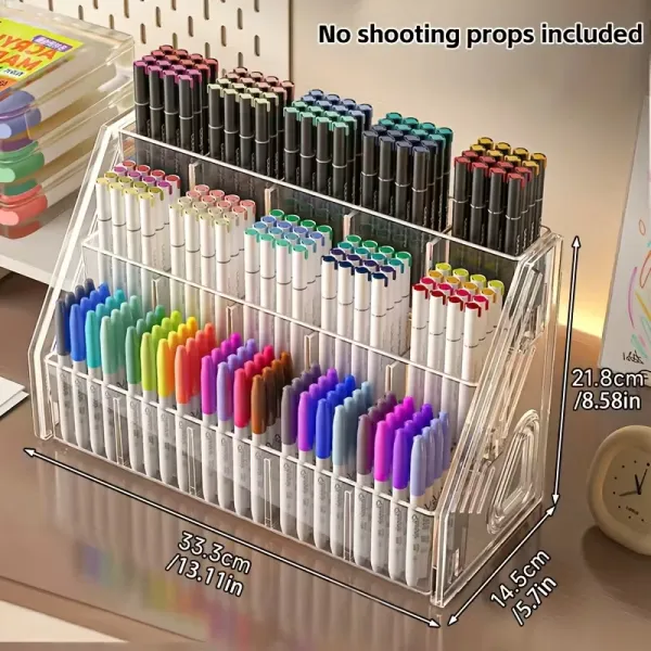 Clear Multi-Tier Pen Storage Rack