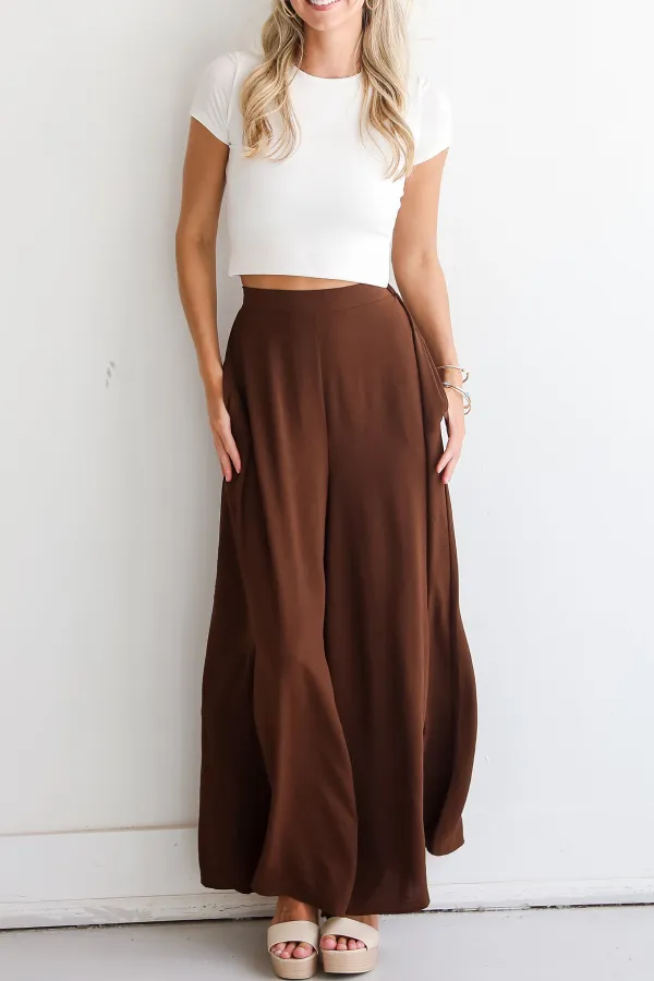 Slight Stretch Wide Leg Pants