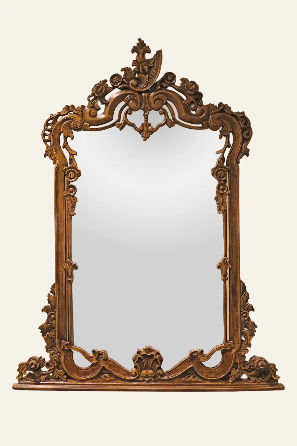 Baroque Carved Floral Wall Mirror