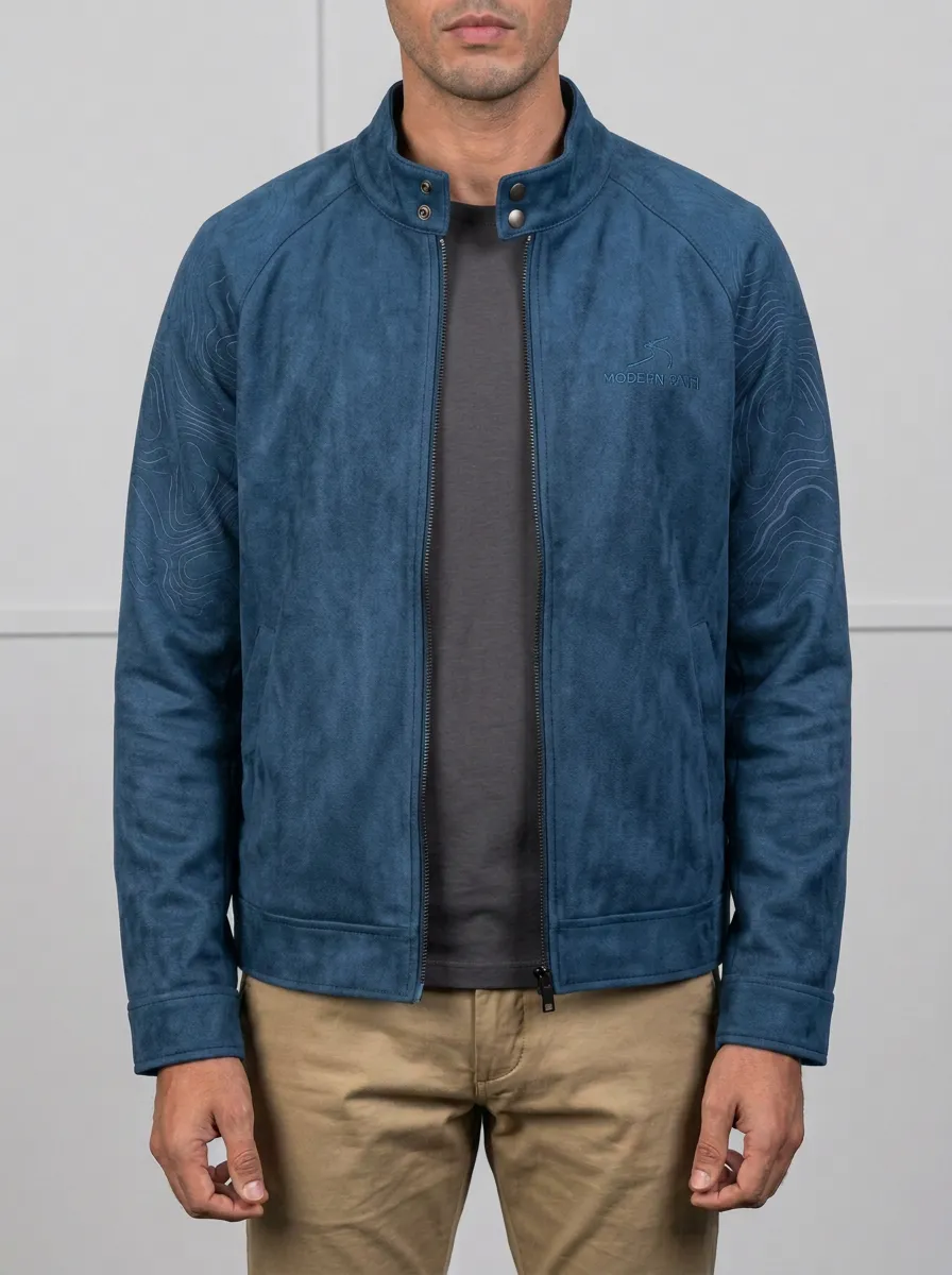 Path Topographic Suede Jacket