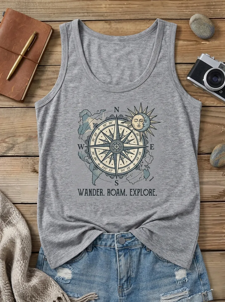 Travel Lover Compass Tank Top