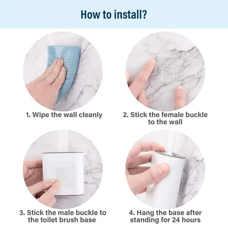 Silicon Deep Cleaning Toilet Brush with Holder