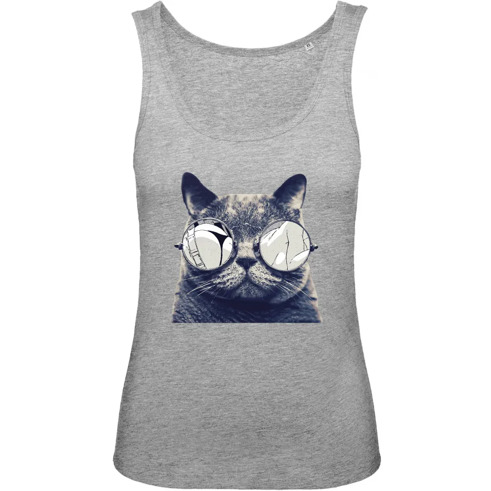 Glasses Cat Graphic Tank