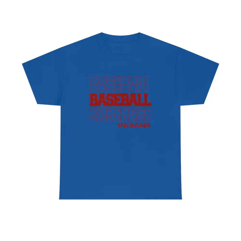 Baseball Indiana in Modern Stacked Lettering
