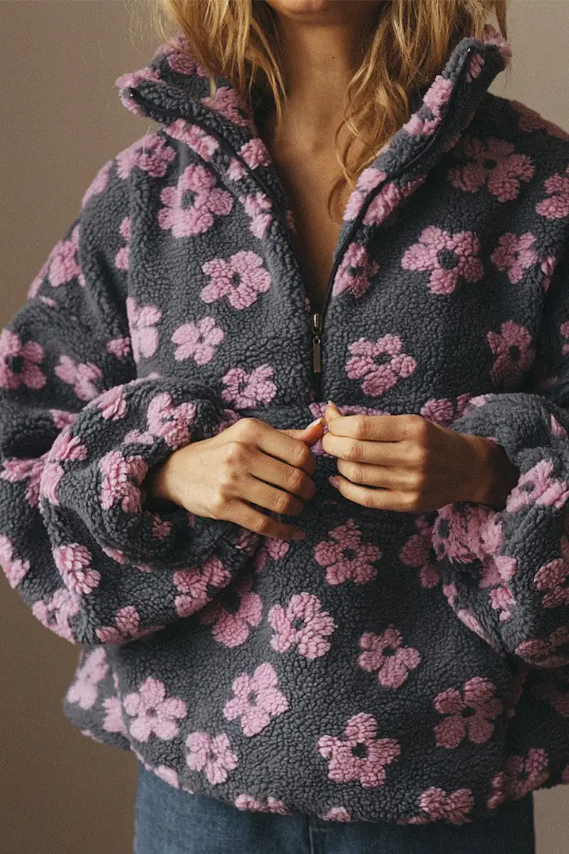 Stand-Collar Oversized Loose Jacket
