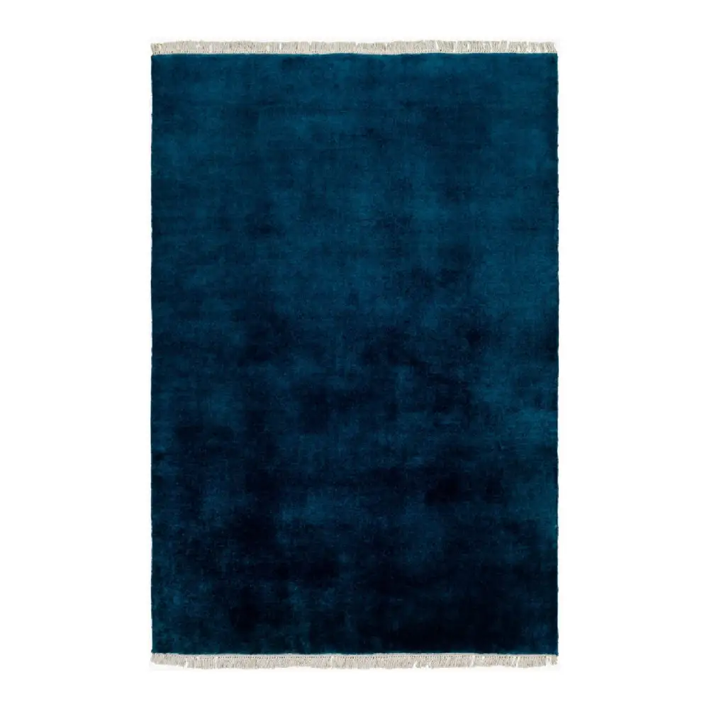 Hand-Loomed Wool Fringe Square Carpet