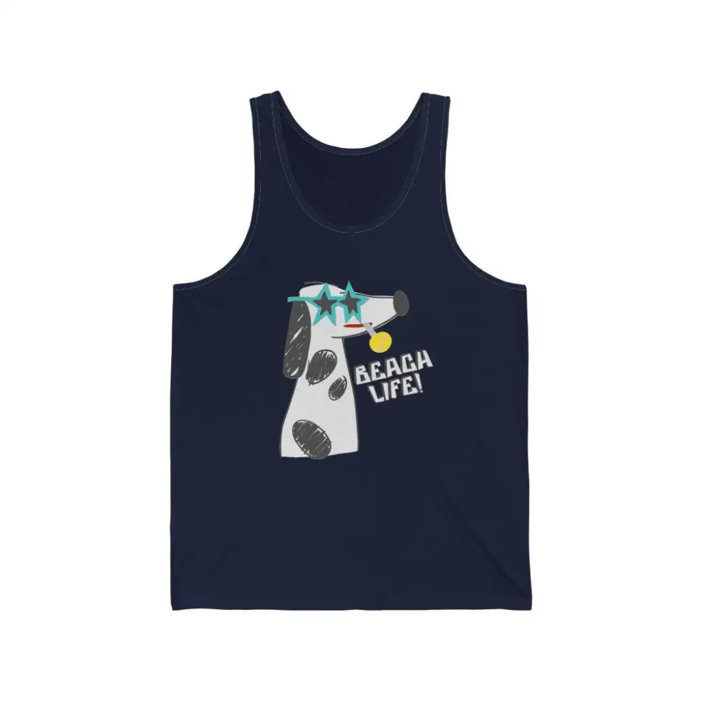 Beach Dog Graphic Tank Top
