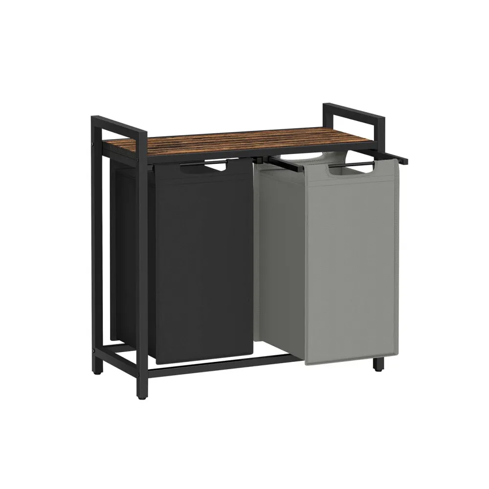 Double Compartment Handled Laundry Sorting Hamper