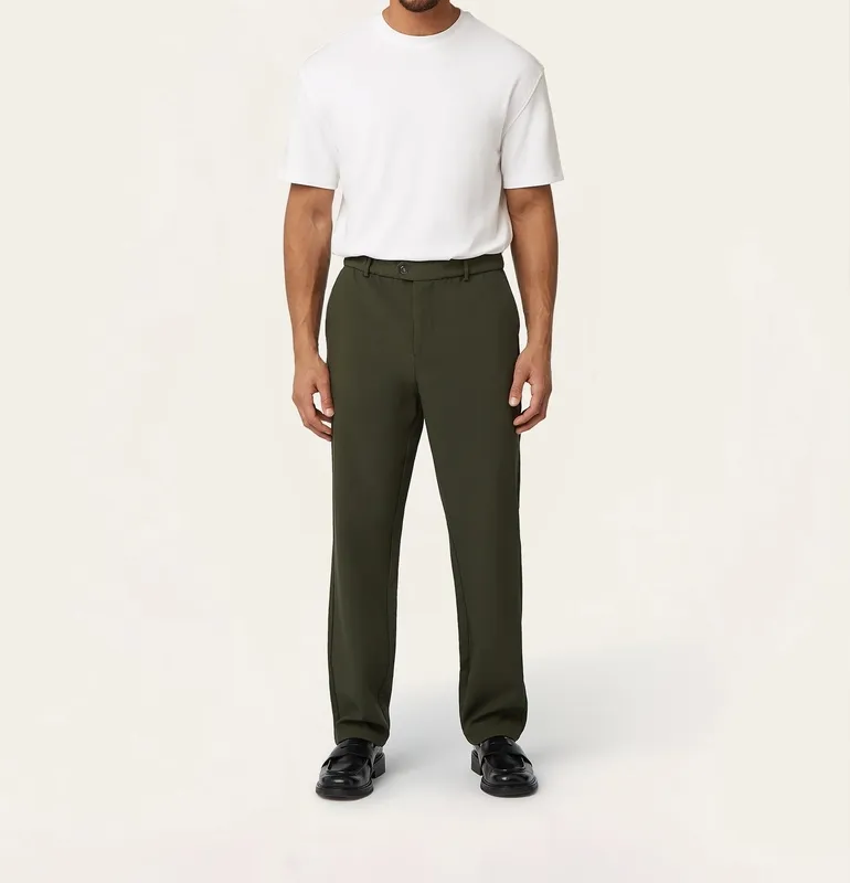 Straight Classic Pants Dark Green