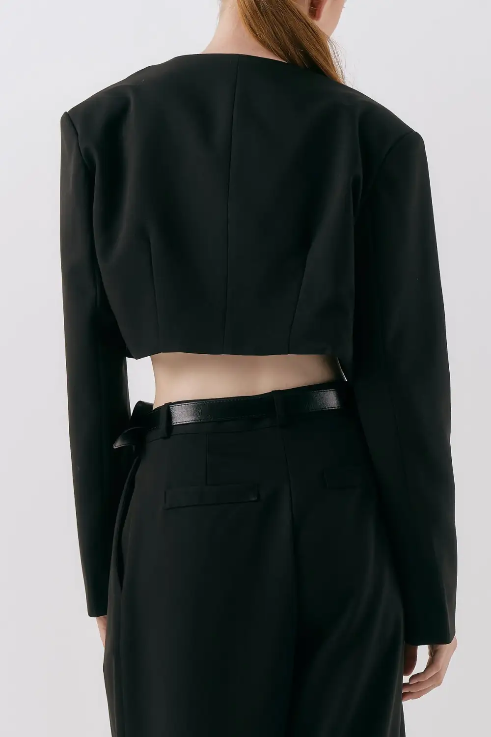 Cropped Open Jacket