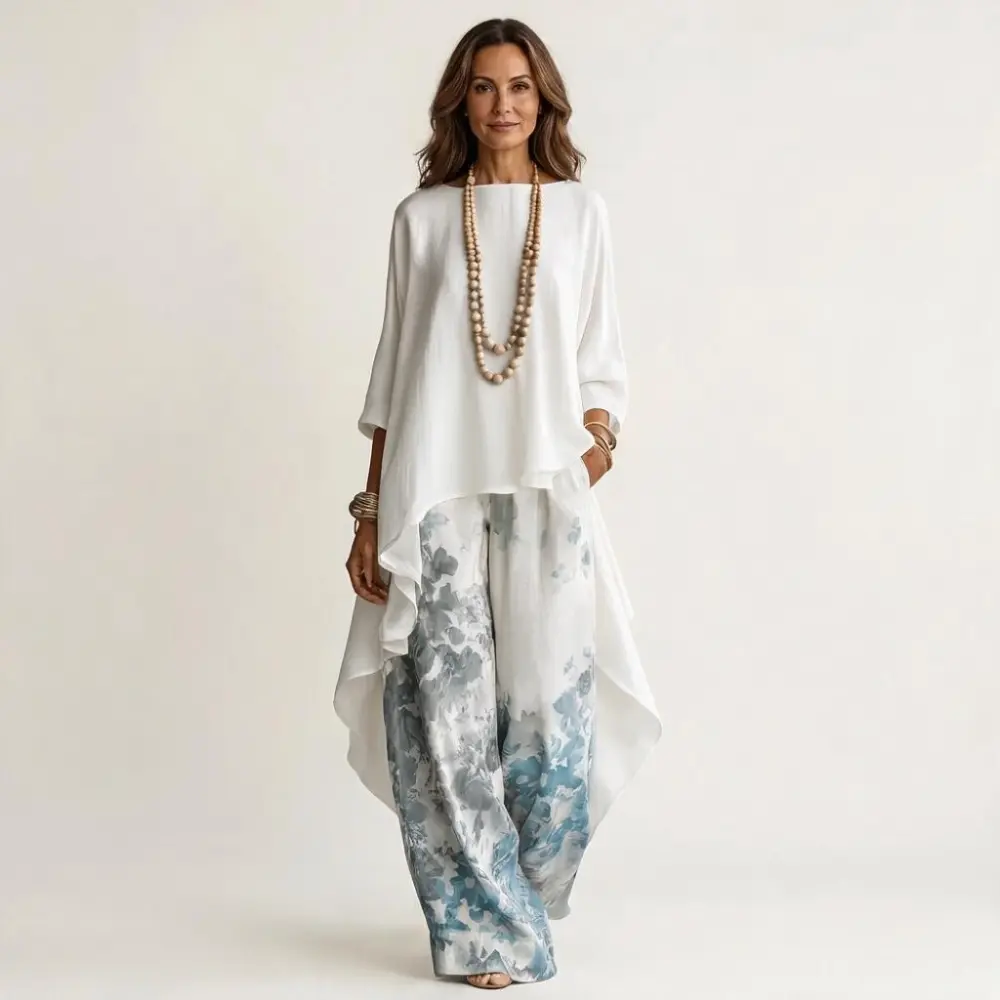 🔥New Arrivals & Special Offers-Women's Casual Tunic and Wide Leg Pants Set