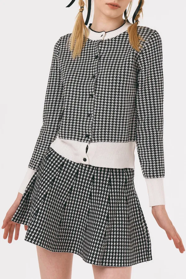 Hazel Knitted Cardi And Skirt Set