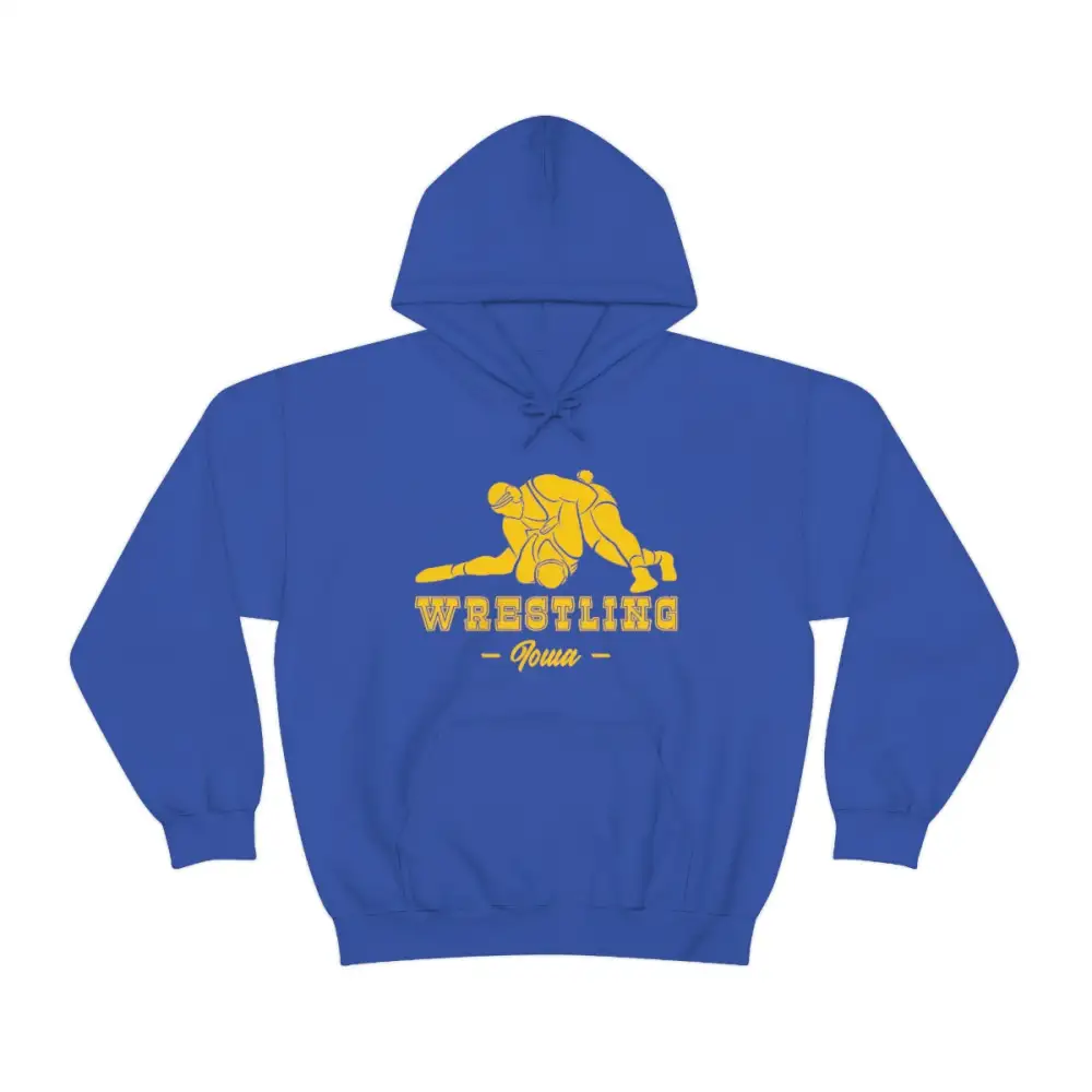 Casual Classic Print Wrestling Graphic Pullover Hoodie